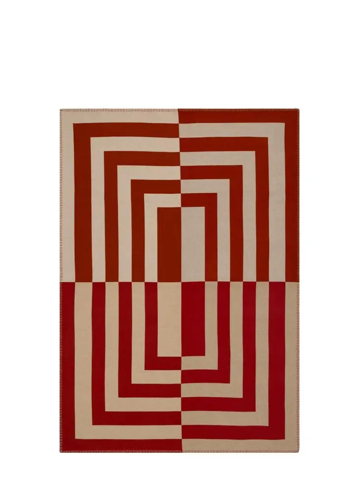 Begg x Co Kelsey Maze Merino Wool Blanket, 54" x 79"