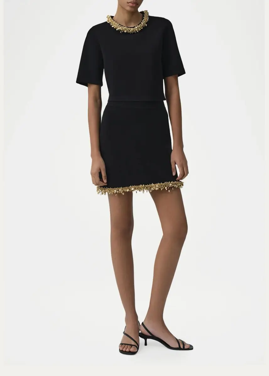 Simkhai Wendy Beaded A-Line Mini Skirt | Thumbnail 2 Simkhai Wendy Beaded A-Line Mini Skirt | Thumbnail 2