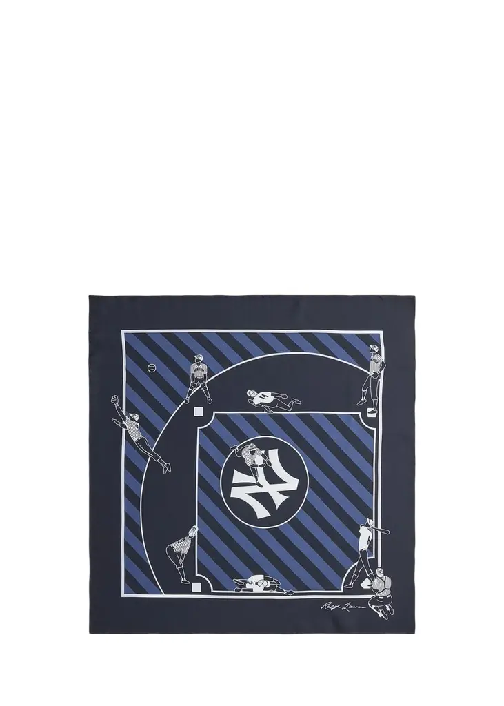 Ralph Lauren Purple Label Men's Ralph Lauren Yankees Silk Square Scarf
