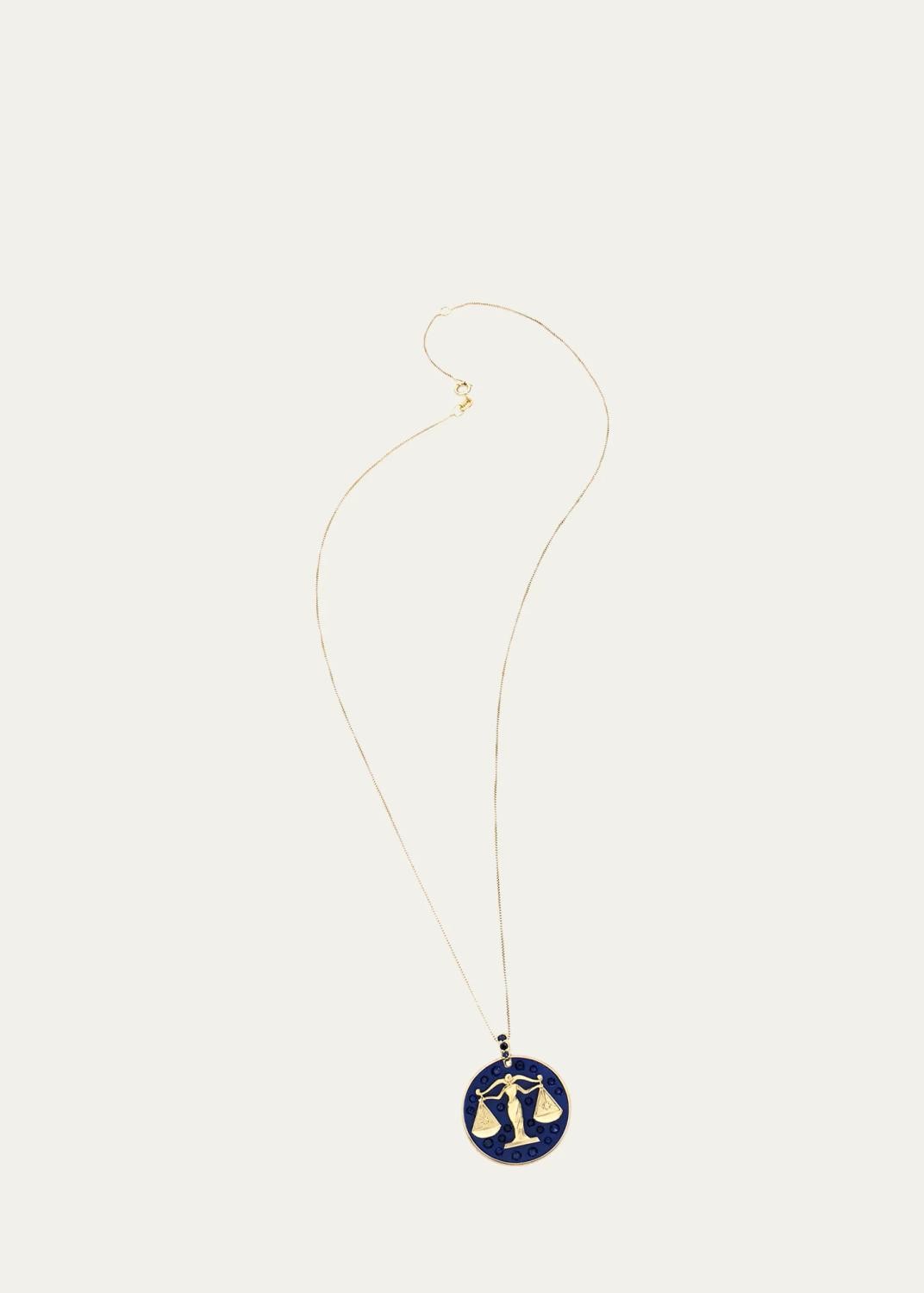 Libra 18K Yellow Gold, Sterling Silver & Titanium Pendant Necklace Libra 18K Yellow Gold, Sterling Silver & Titanium Pendant Necklace