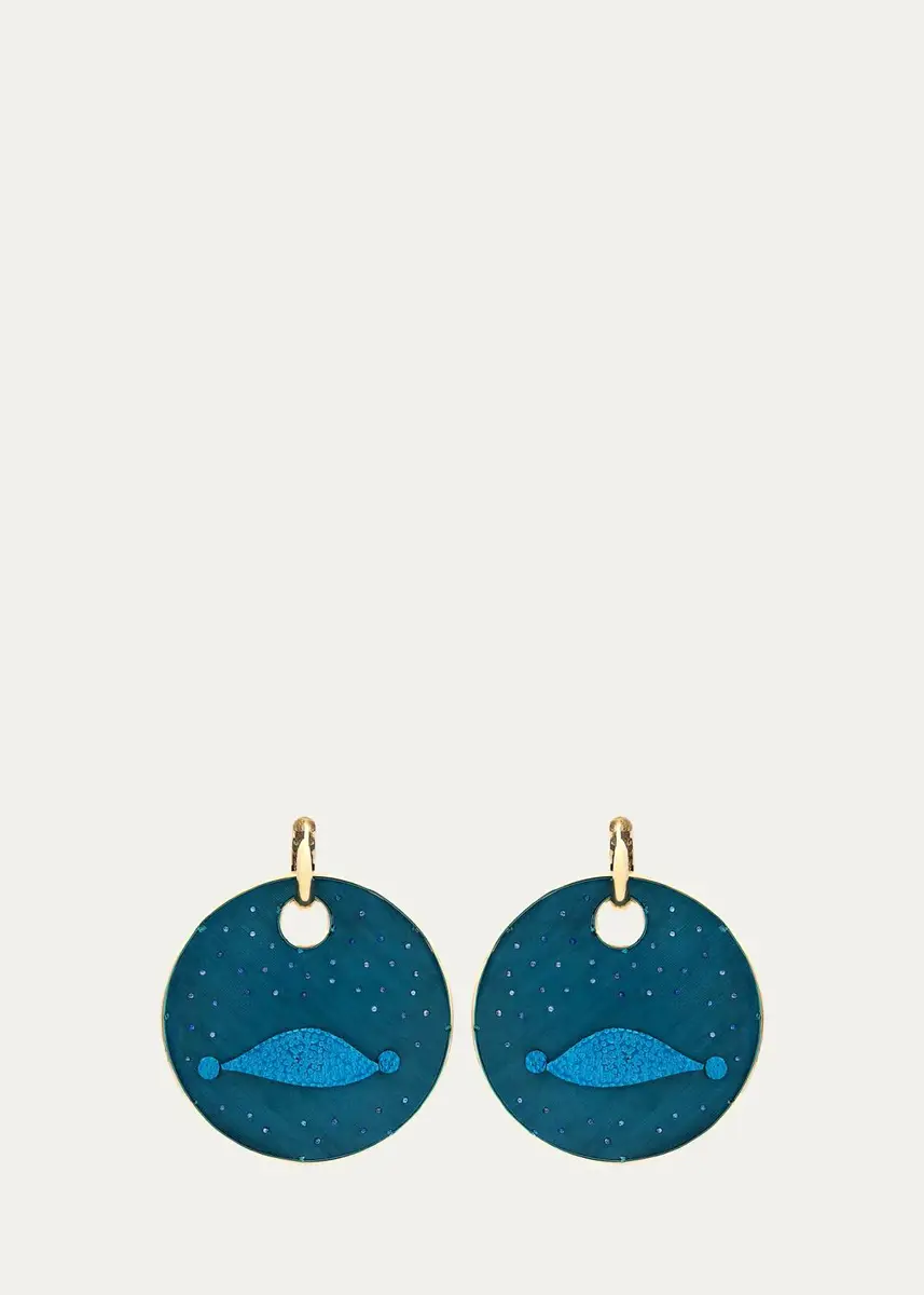 FARAONE MENNELLA by R.F.M.A.S. Talisman 18K Yellow Gold, Sterling Silver, Titanium & 0.46 TCW Lab-Grown Diamond Drop Earrings | Thumbnail 4 FARAONE MENNELLA by R.F.M.A.S. Talisman 18K Yellow Gold, Sterling Silver, Titanium & 0.46 TCW Lab-Grown Diamond Drop Earrings | Thumbnail 4