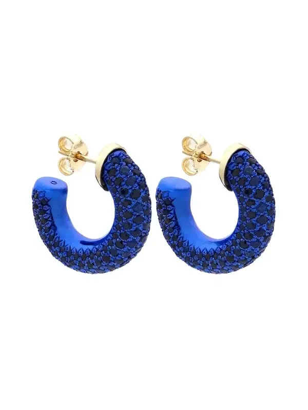 FARAONE MENNELLA by R.F.M.A.S. Barbarella 18K Yellow Gold & Sterling Silver Hoop Earrings