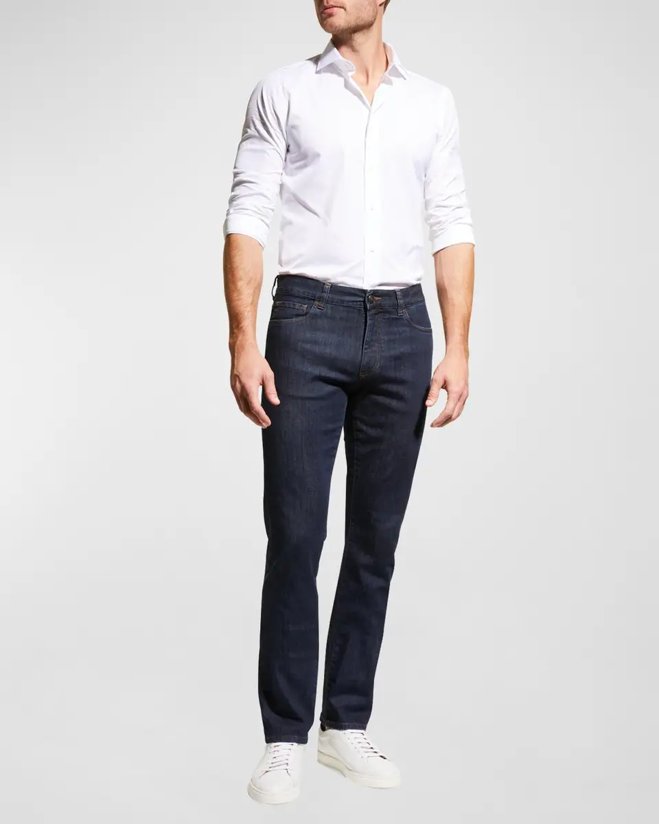 Canali Men's 5-Pocket Stretch Denim Jeans | Thumbnail 3