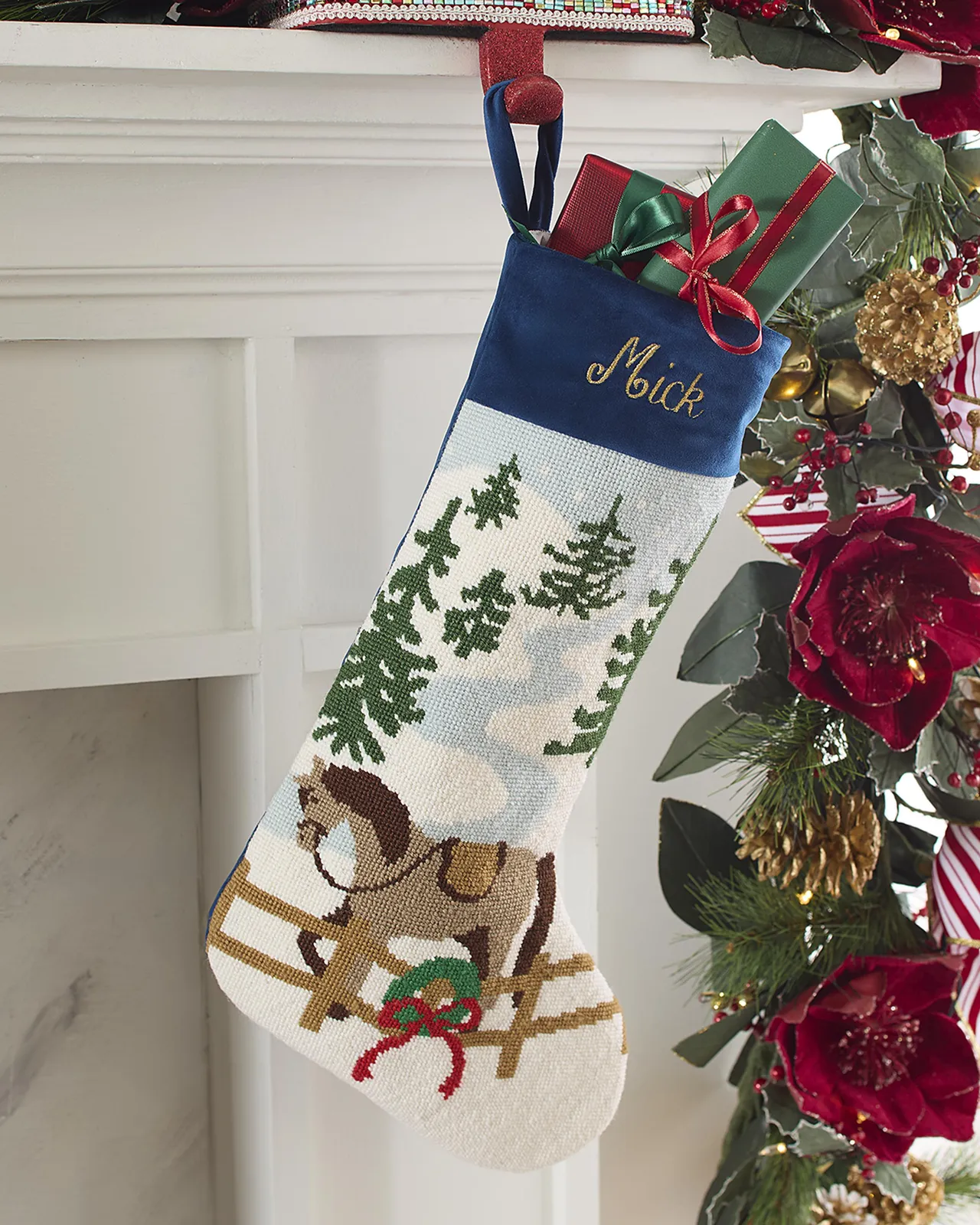 Bauble Stockings x Sainty Nelsen "The Calder Cowboy" Christmas Stocking, Personalized