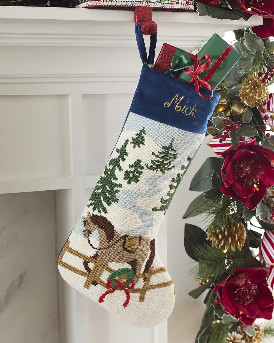 Bauble Stockings x Sainty Nelsen "The Calder Cowboy" Christmas Stocking, Personalized