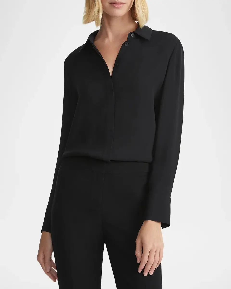 Lafayette 148 New York Scottie Silk Georgette Blouse | Thumbnail 4 Lafayette 148 New York Scottie Silk Georgette Blouse | Thumbnail 4