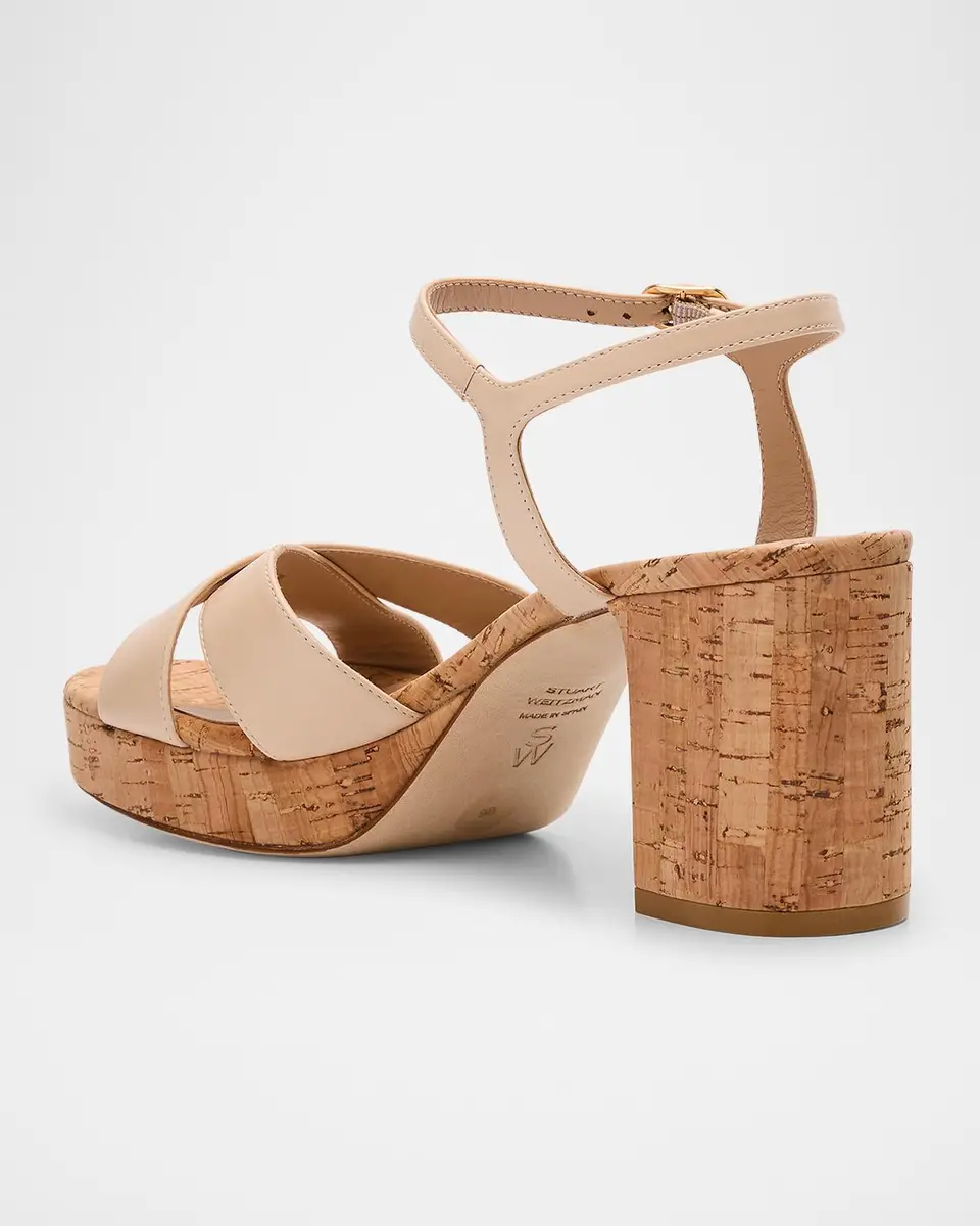 Stuart Weitzman Dayna Leather Crisscross Platform Sandals | Thumbnail 4 Stuart Weitzman Dayna Leather Crisscross Platform Sandals | Thumbnail 4