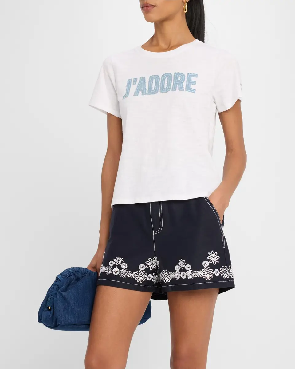 Cinq à Sept Shrunken Denim J 'Adore Tee | Thumbnail 4 Cinq à Sept Shrunken Denim J 'Adore Tee | Thumbnail 4