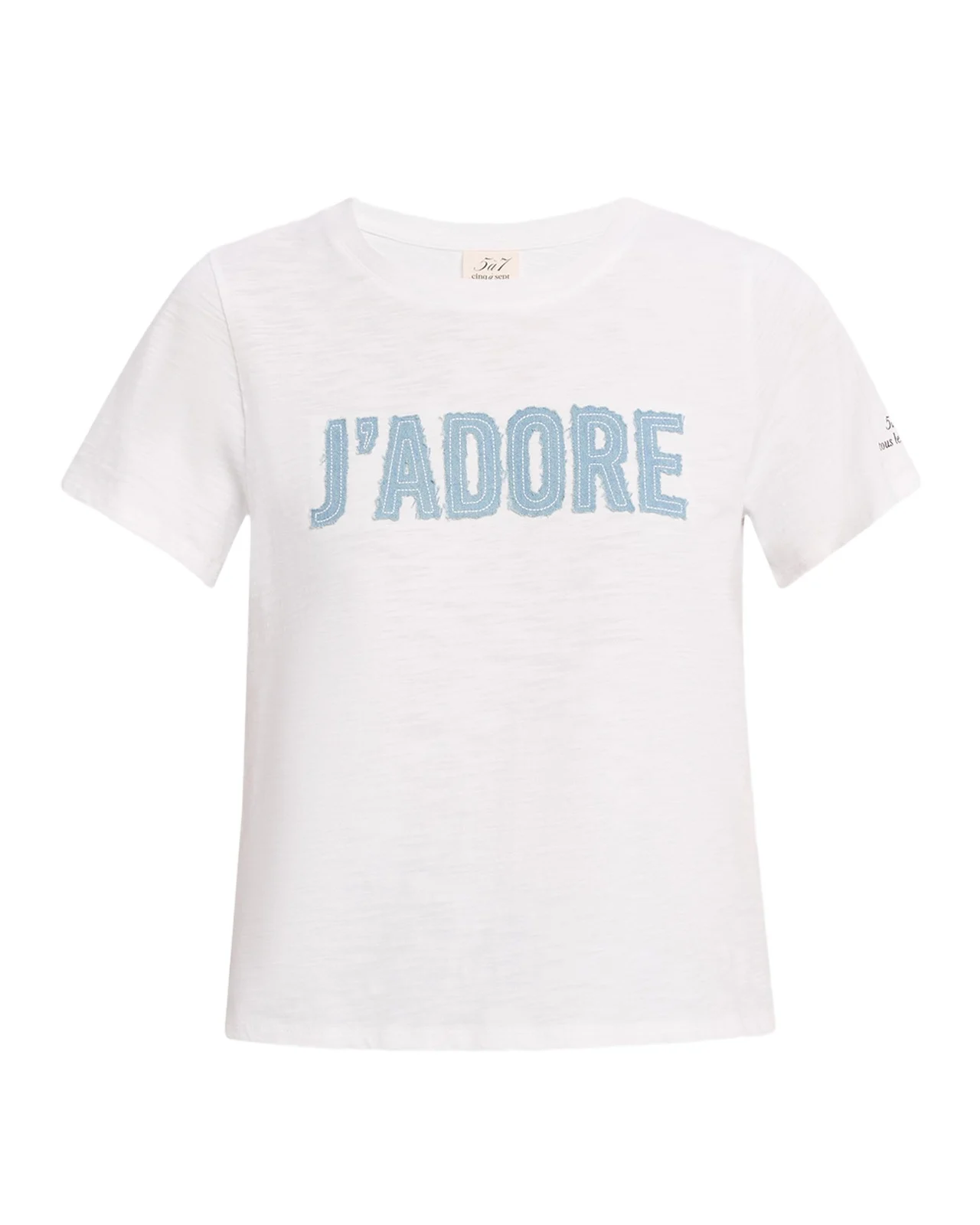 Cinq à Sept Shrunken Denim J 'Adore Tee