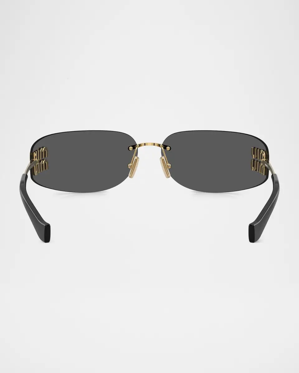 Miu Miu Rectangular Metal Sunglasses | Thumbnail 2 Miu Miu Rectangular Metal Sunglasses | Thumbnail 2