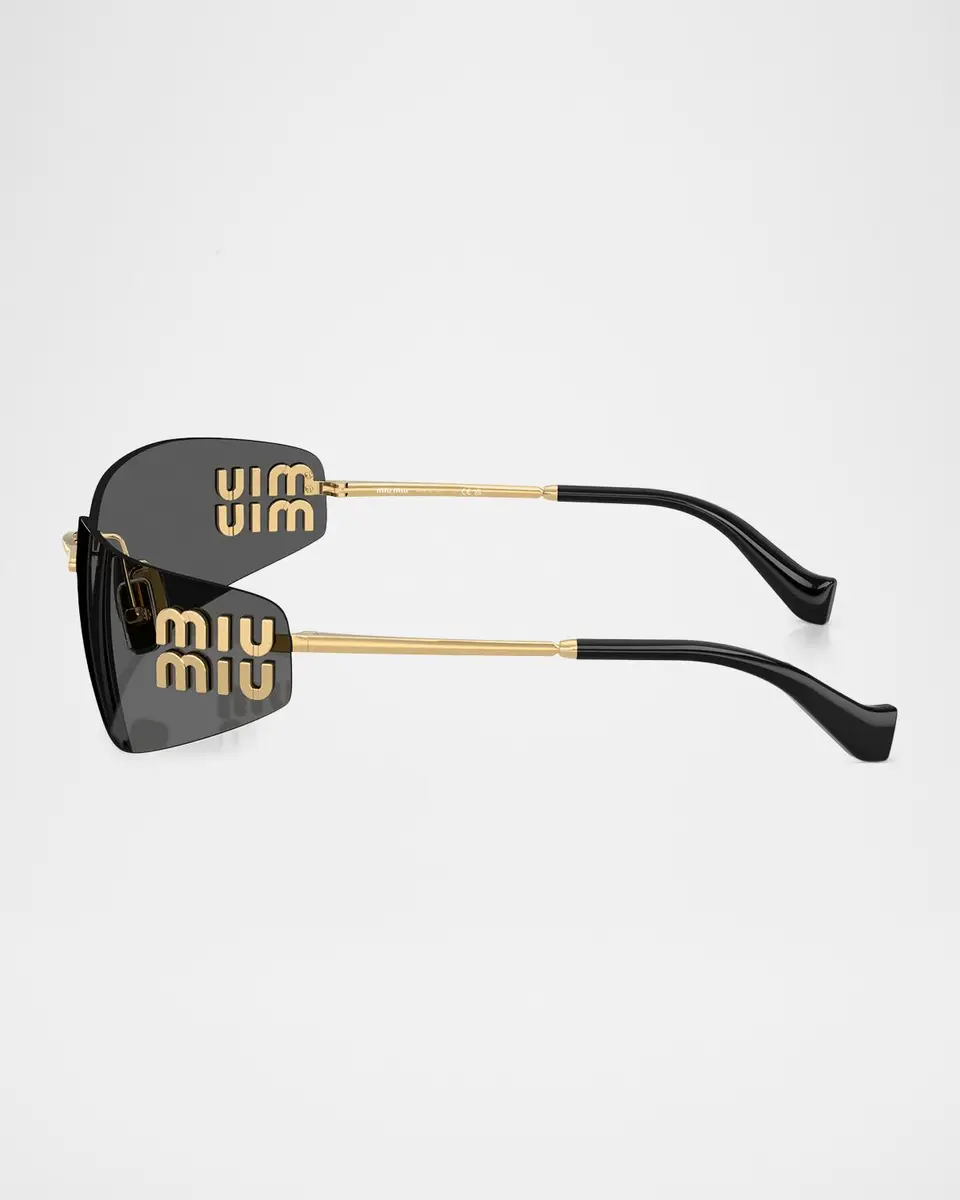 Miu Miu Rectangular Metal Sunglasses | Thumbnail 4 Miu Miu Rectangular Metal Sunglasses | Thumbnail 4