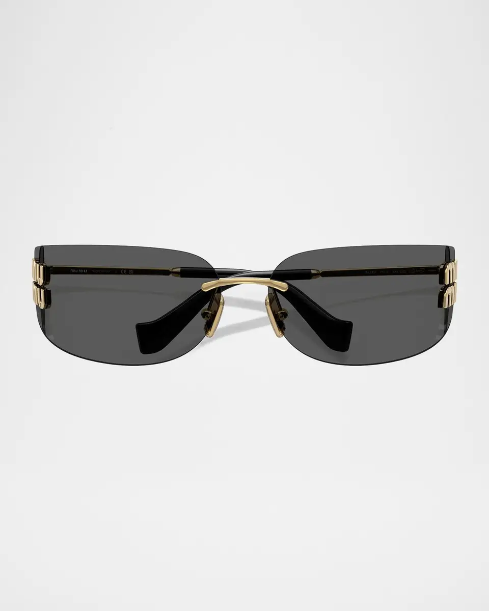 Miu Miu Rectangular Metal Sunglasses | Thumbnail 5 Miu Miu Rectangular Metal Sunglasses | Thumbnail 5