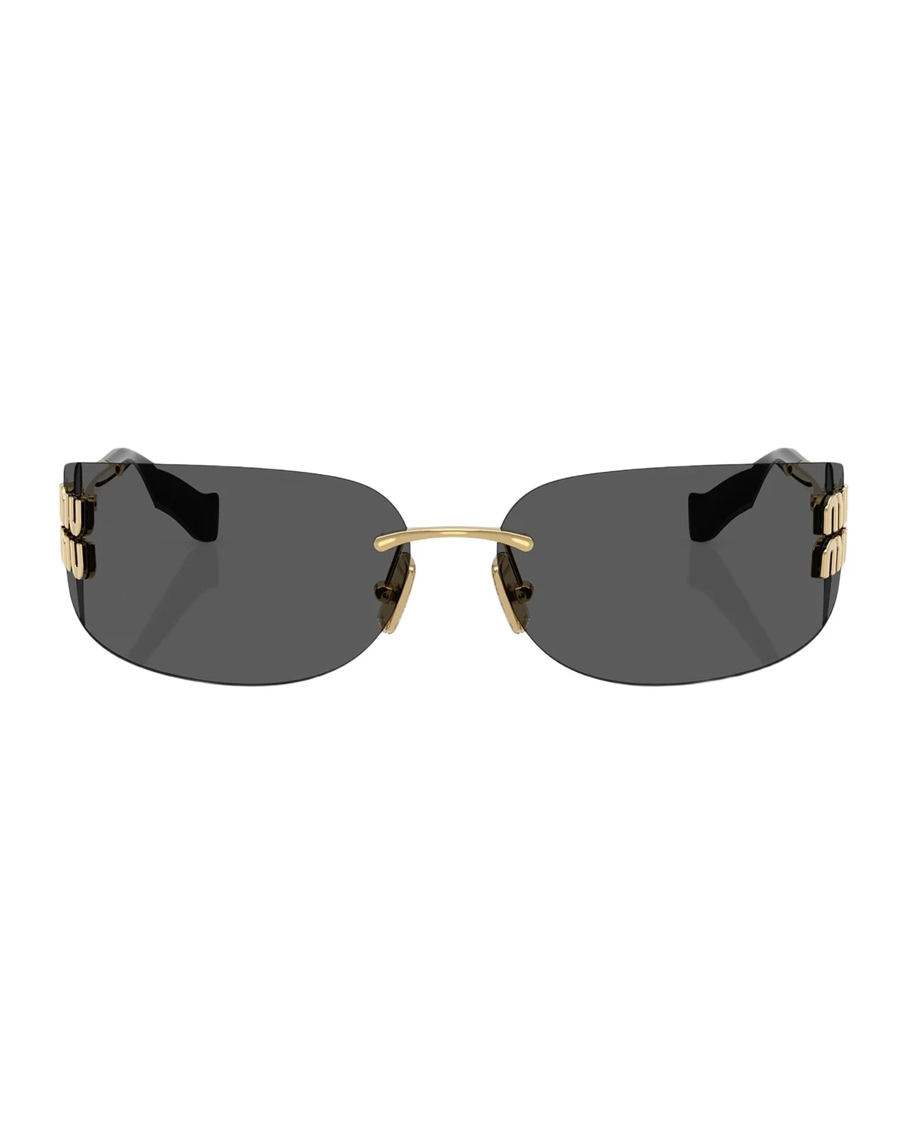 Miu Miu Rectangular Metal Sunglasses