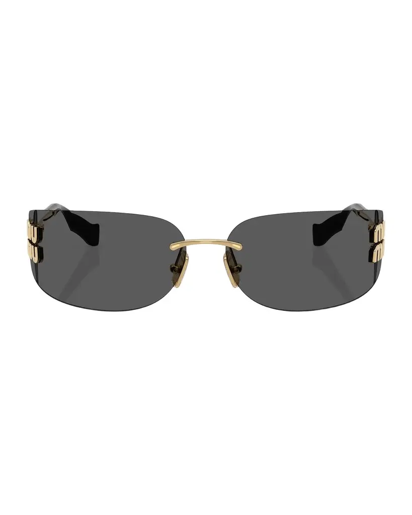 Rectangular Metal Sunglasses