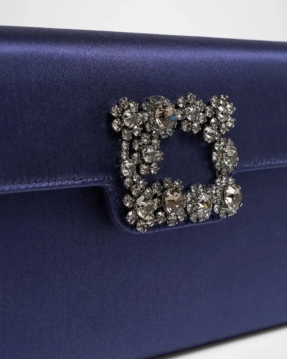 Roger Vivier Efflorescence Satin Clutch Bag | Thumbnail 4 Roger Vivier Efflorescence Satin Clutch Bag | Thumbnail 4