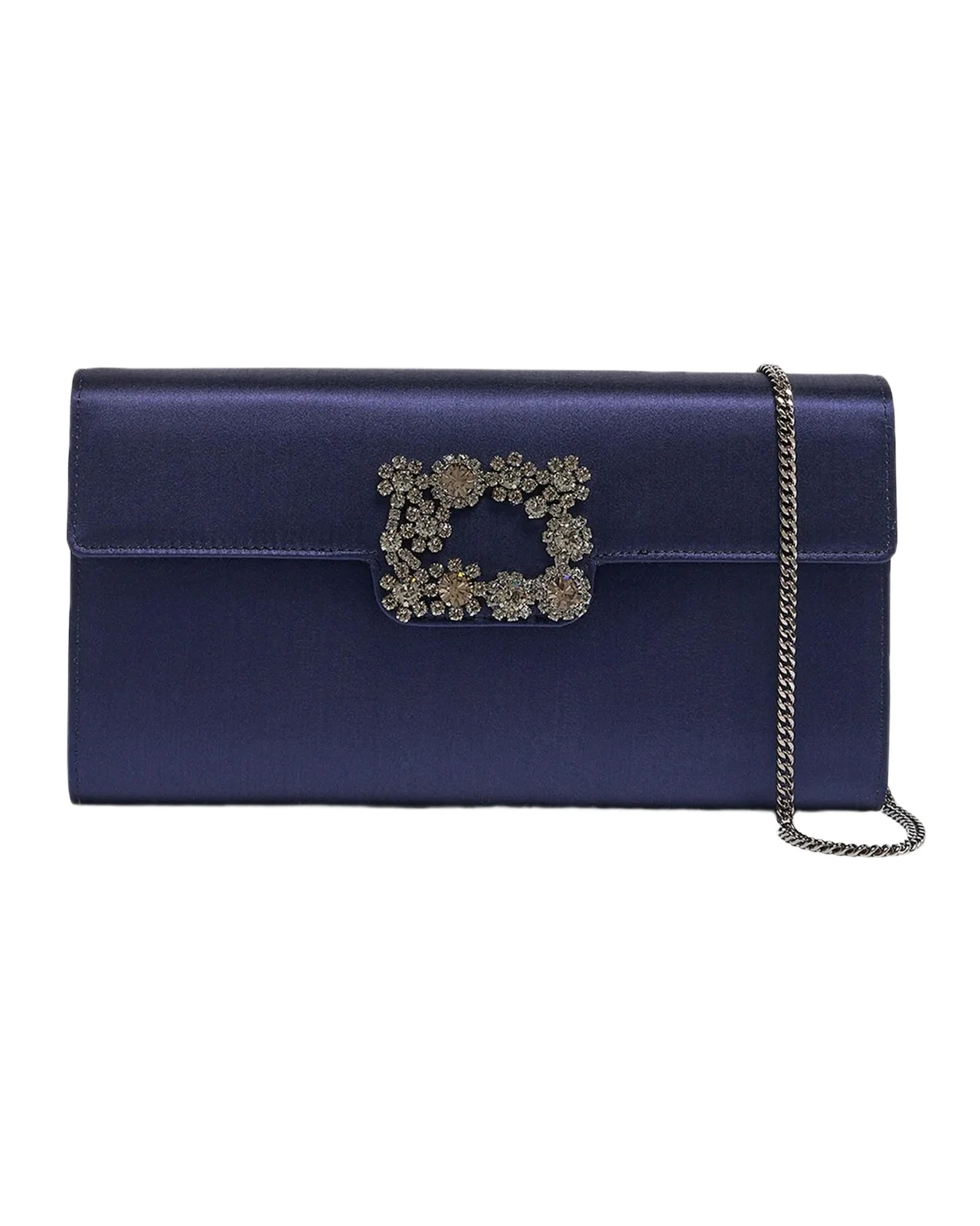 Roger Vivier Efflorescence Satin Clutch Bag