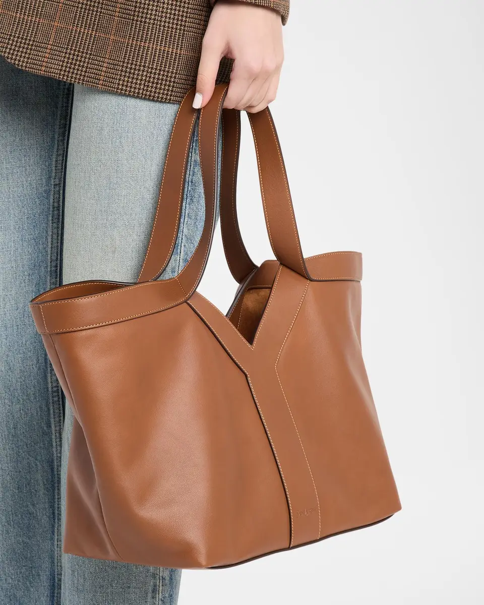 Saint Laurent Y-Stitch Leather Tote Bag | Thumbnail 2 Saint Laurent Y-Stitch Leather Tote Bag | Thumbnail 2
