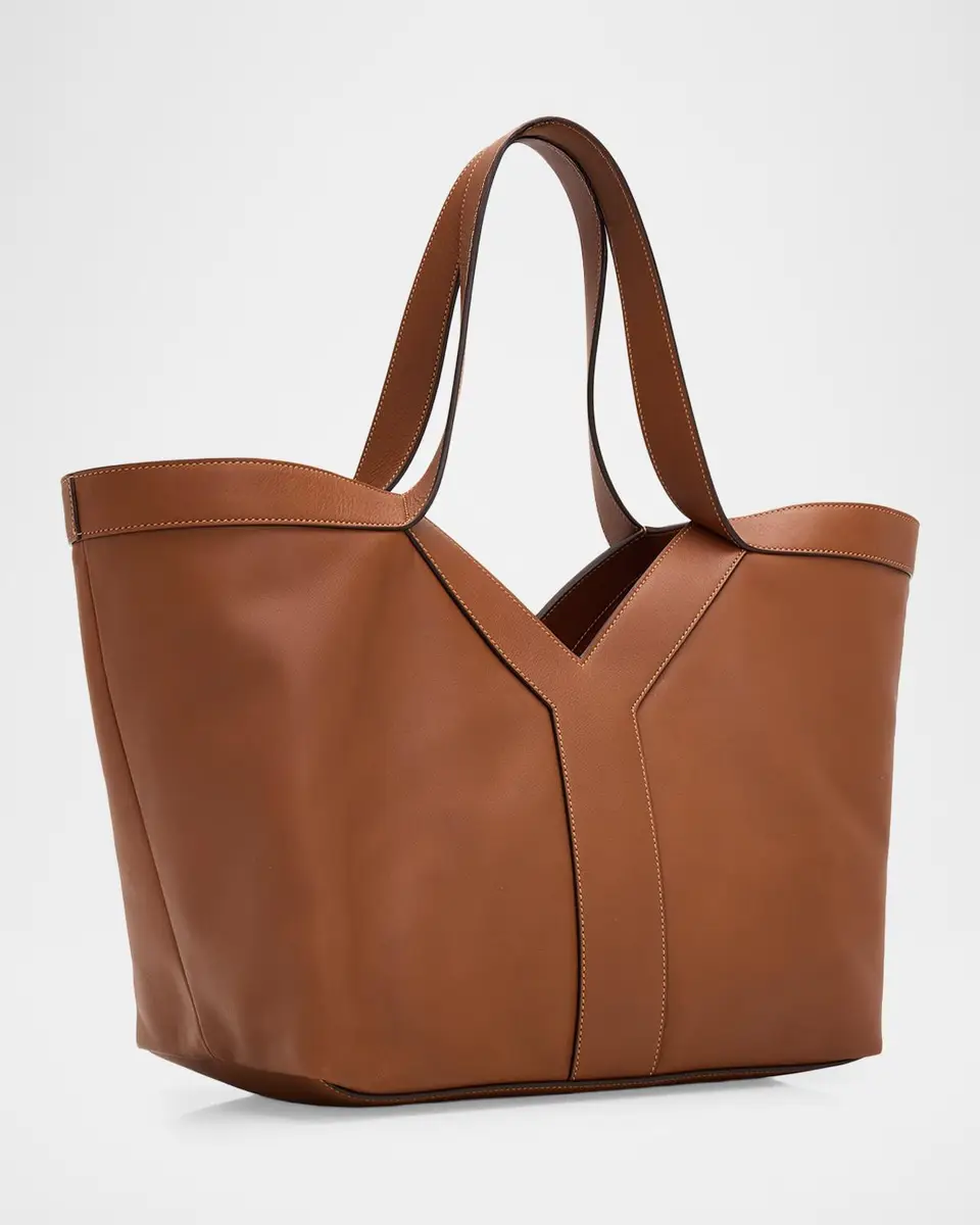 Saint Laurent Y-Stitch Leather Tote Bag | Thumbnail 3 Saint Laurent Y-Stitch Leather Tote Bag | Thumbnail 3