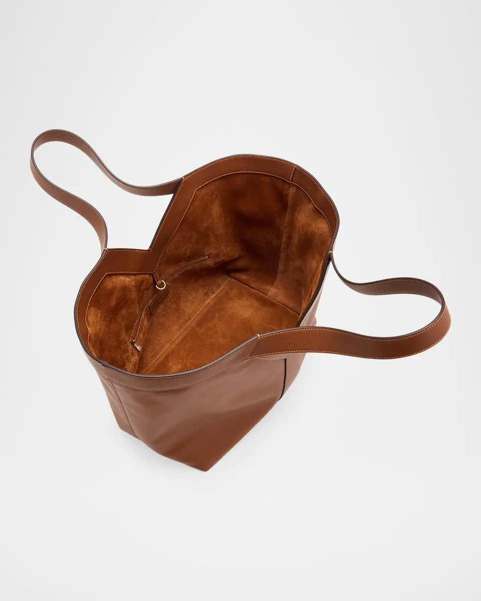 Saint Laurent Y-Stitch Leather Tote Bag | Thumbnail 4 Saint Laurent Y-Stitch Leather Tote Bag | Thumbnail 4