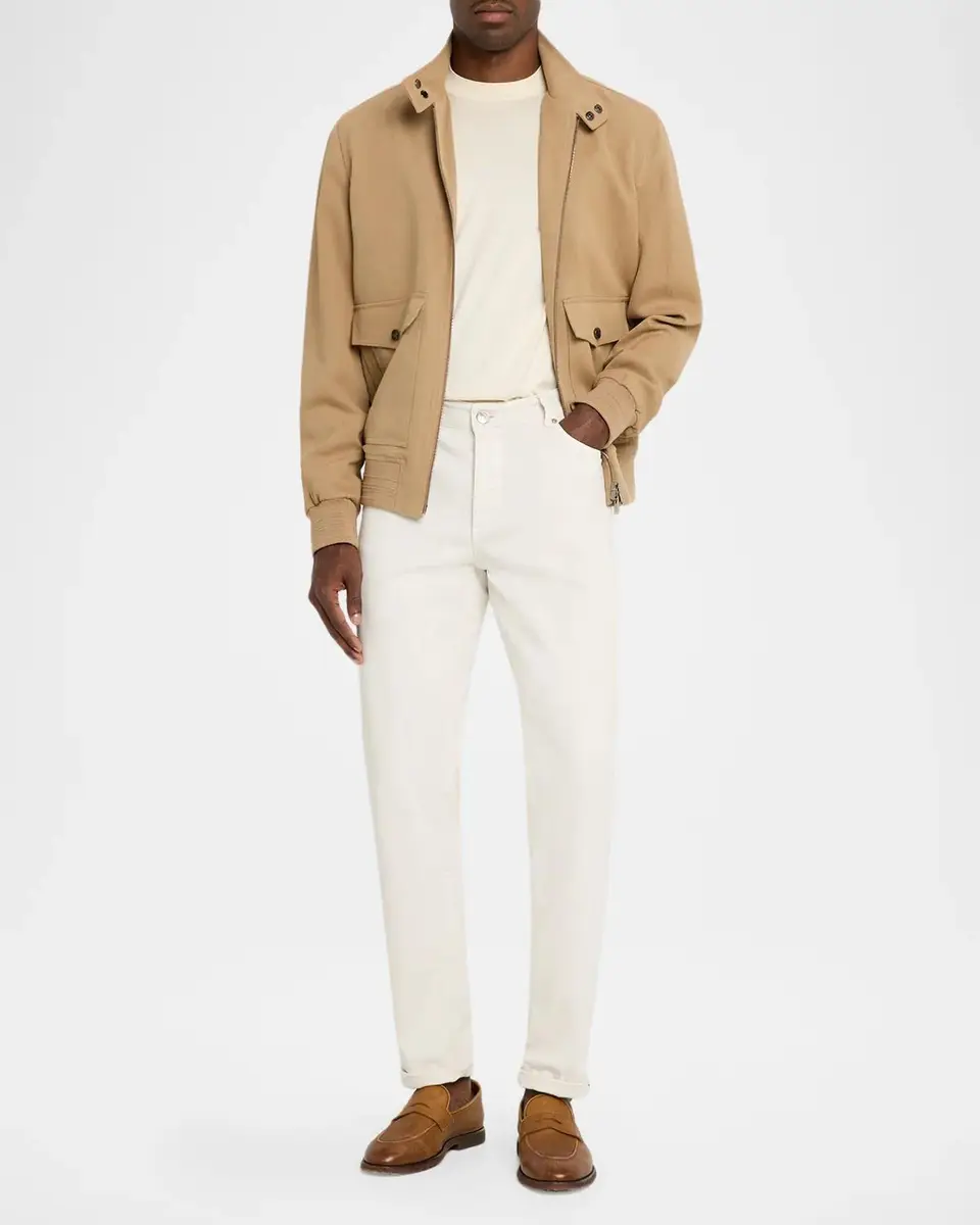 Isaia Men's Baracuta Virgin Wool Bomber Jacket | Thumbnail 2