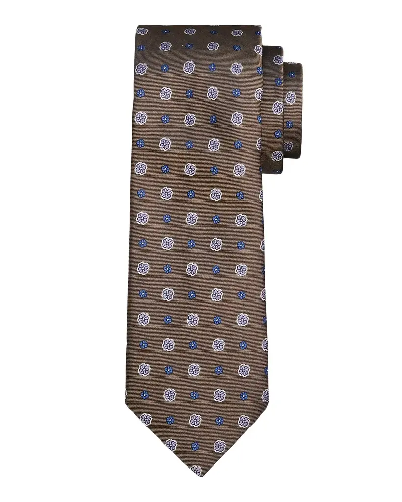Canali Men's Floral Medallion Silk Tie