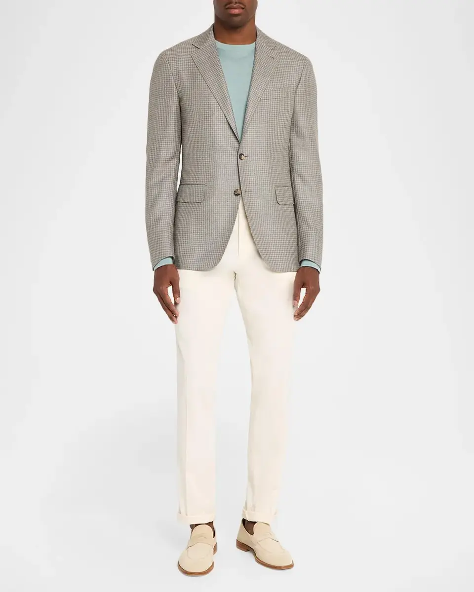 Canali Men's Kei Houndstooth Single-Breasted Sport Coat | Thumbnail 2 Canali Men's Kei Houndstooth Single-Breasted Sport Coat | Thumbnail 2