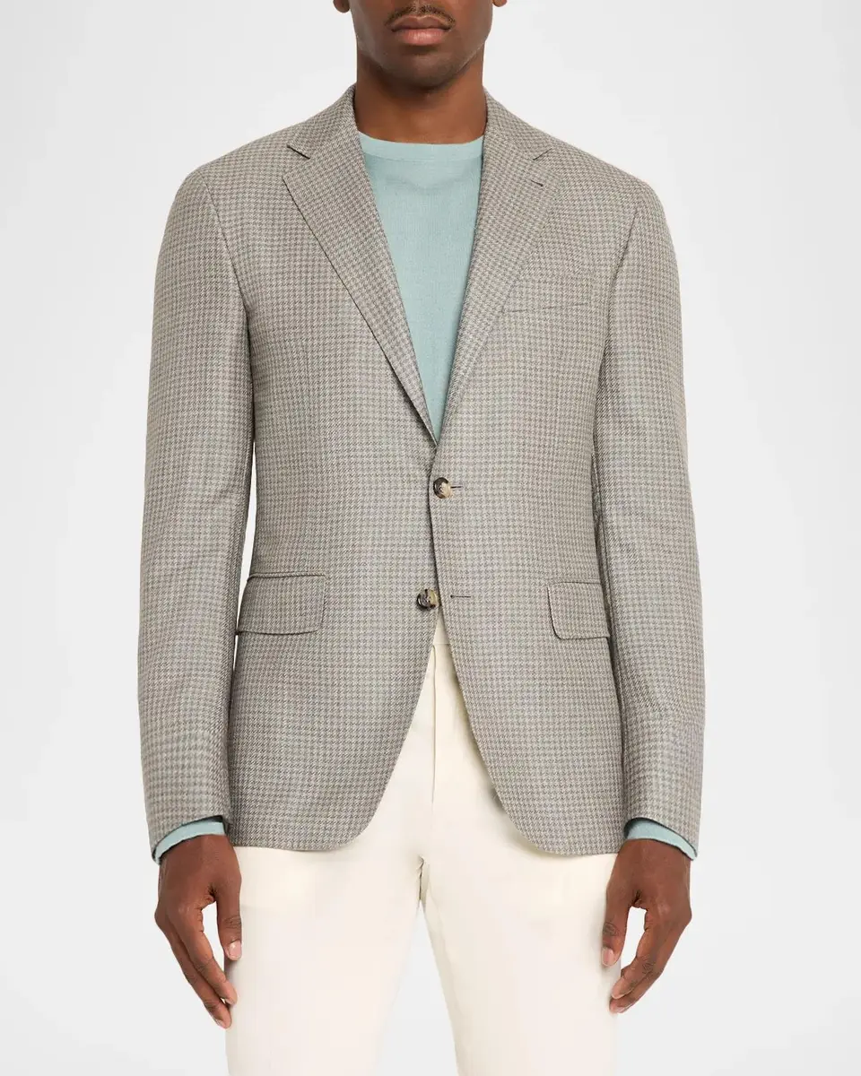 Canali Men's Kei Houndstooth Single-Breasted Sport Coat | Thumbnail 4 Canali Men's Kei Houndstooth Single-Breasted Sport Coat | Thumbnail 4
