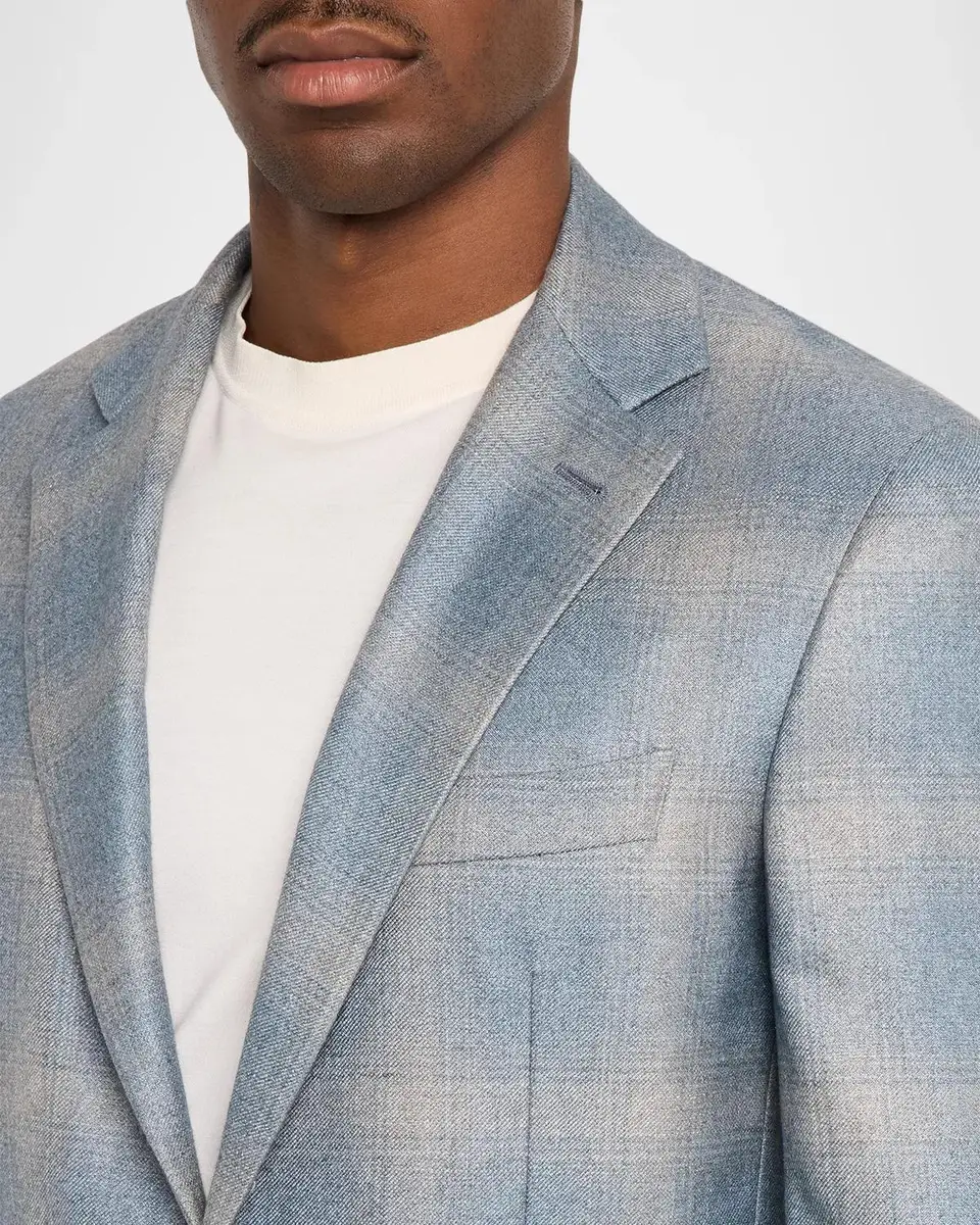Canali Men's Kei Plaid Single-Breasted Sport Coat | Thumbnail 5