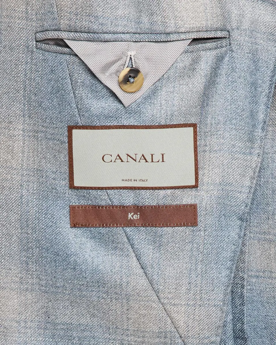 Canali Men's Kei Plaid Single-Breasted Sport Coat | Thumbnail 6