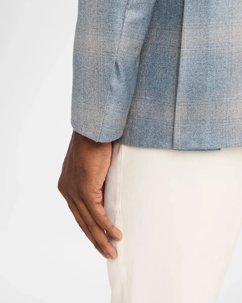 Canali Men's Kei Plaid Single-Breasted Sport Coat | Thumbnail 8