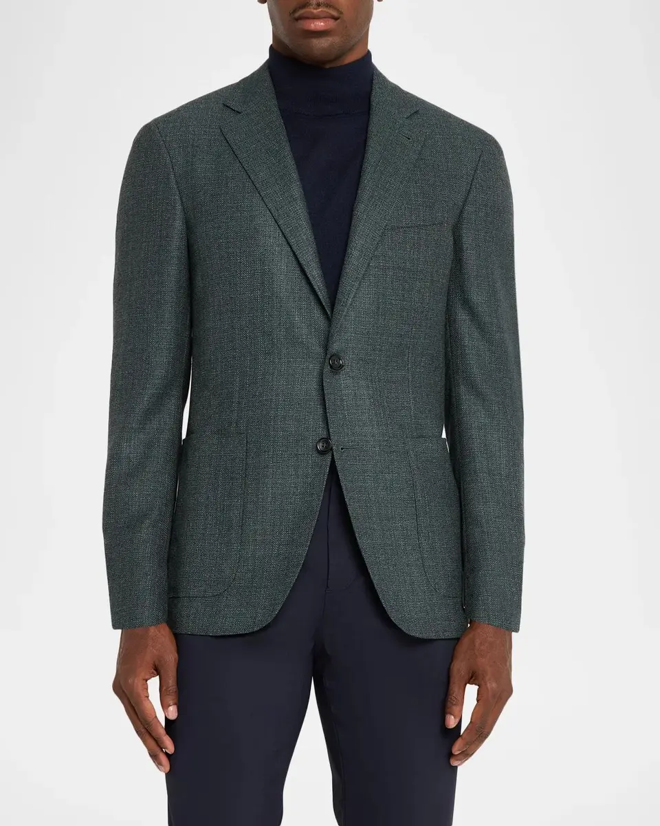 Canali Men's Kei Textured Single-Breasted Sport Coat | Thumbnail 4