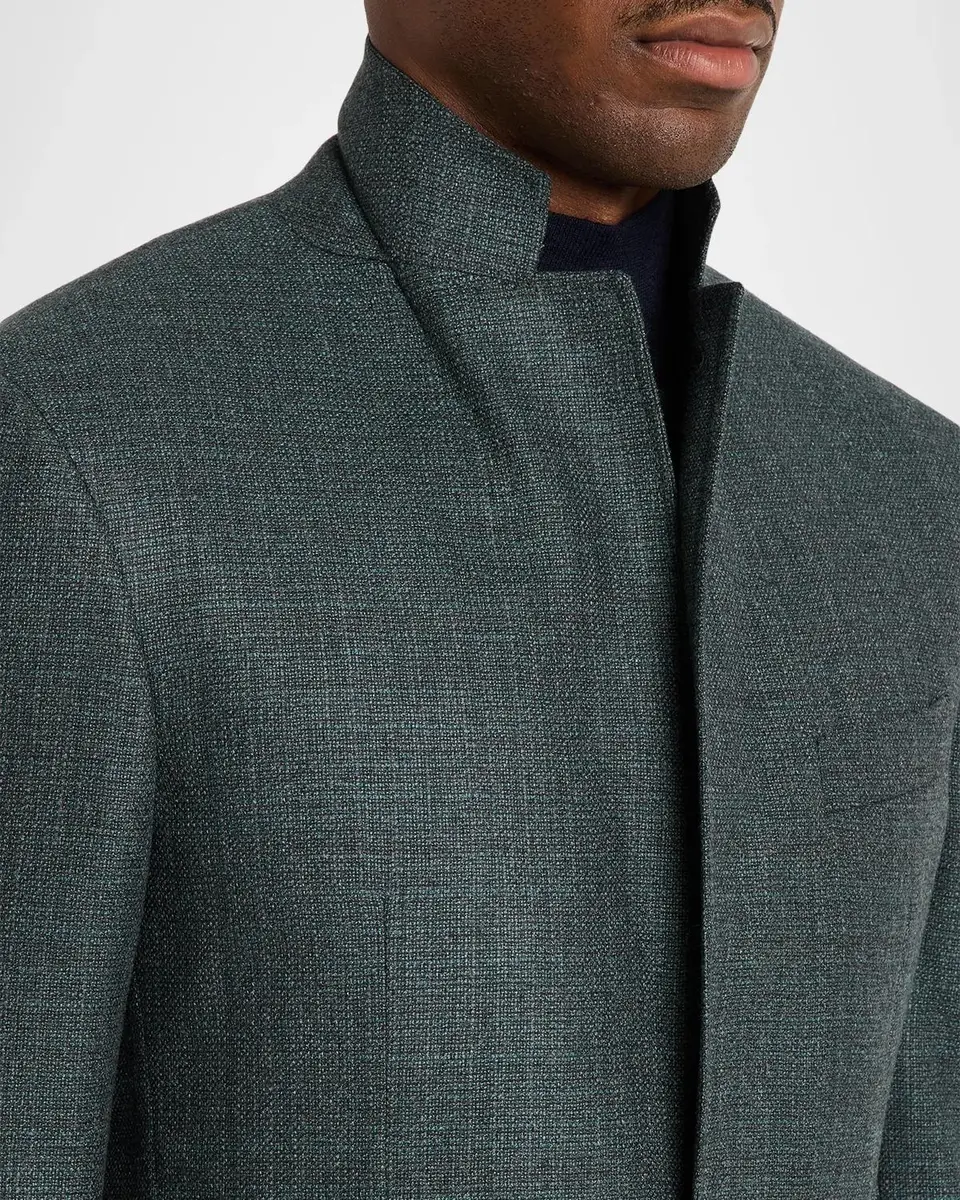 Canali Men's Kei Textured Single-Breasted Sport Coat | Thumbnail 7