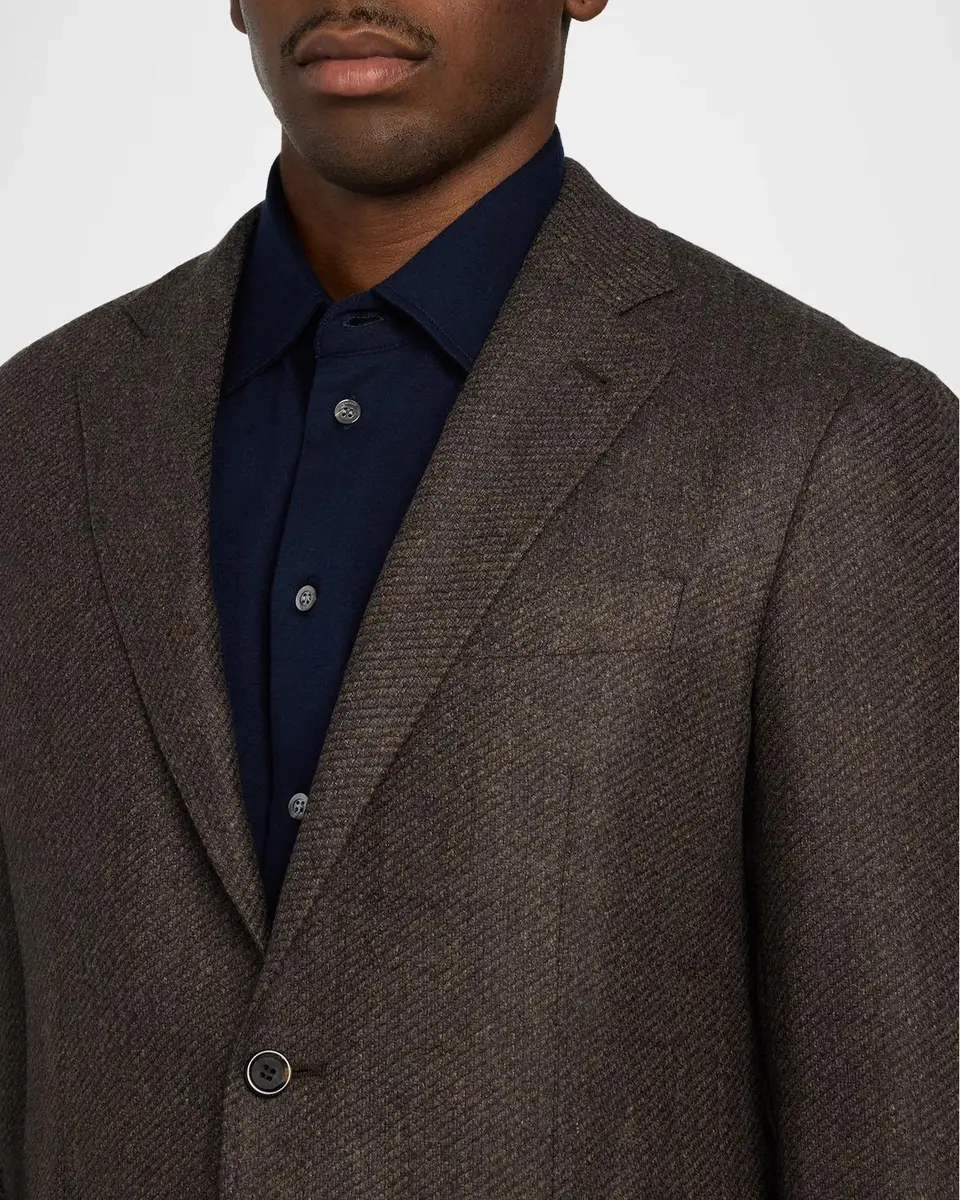 Canali Men's Kei Wool Jacquard Single-Breasted Sport Coat | Thumbnail 5