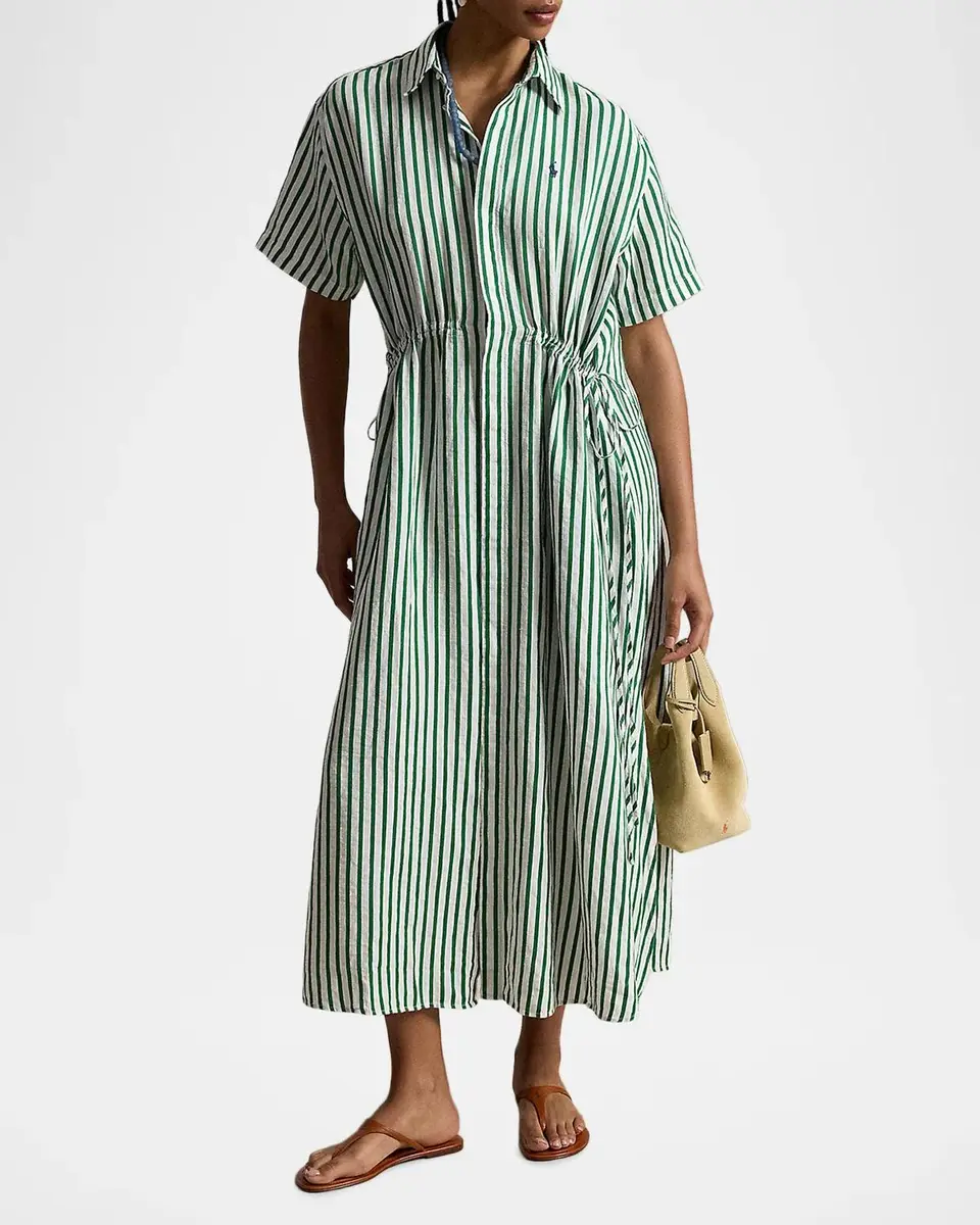 Polo Ralph Lauren Striped Linen-Cotton Midi Shirtdress | Thumbnail 2