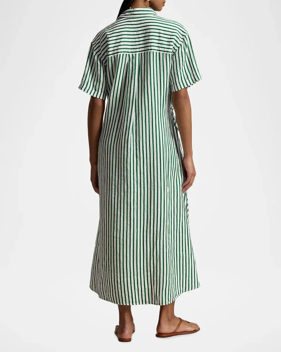 Polo Ralph Lauren Striped Linen-Cotton Midi Shirtdress | Thumbnail 3