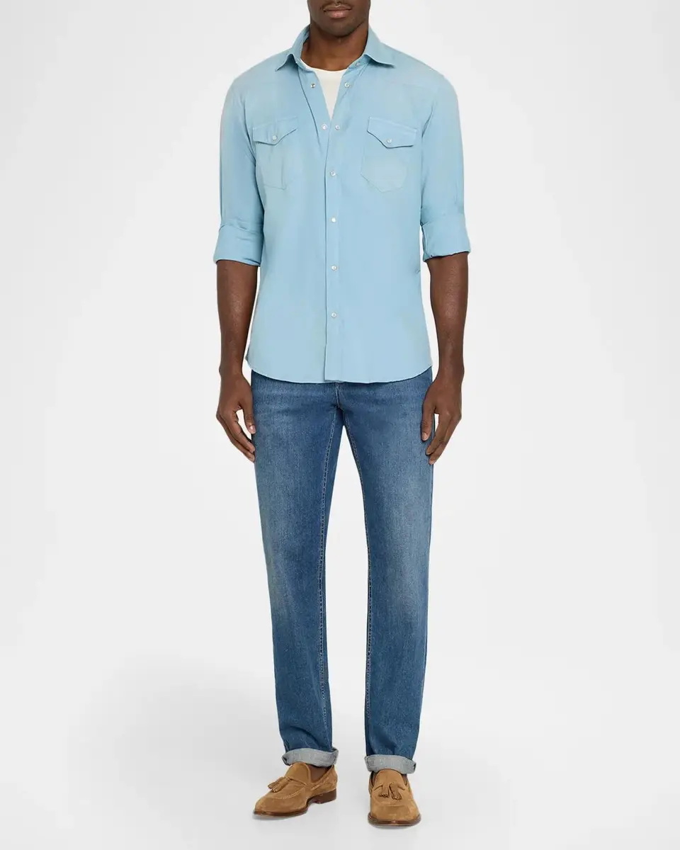 Sartorio Men's Faded Flannel Western Shirt | Thumbnail 2 Sartorio Men's Faded Flannel Western Shirt | Thumbnail 2