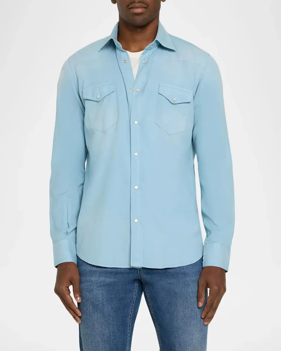 Sartorio Men's Faded Flannel Western Shirt | Thumbnail 4 Sartorio Men's Faded Flannel Western Shirt | Thumbnail 4