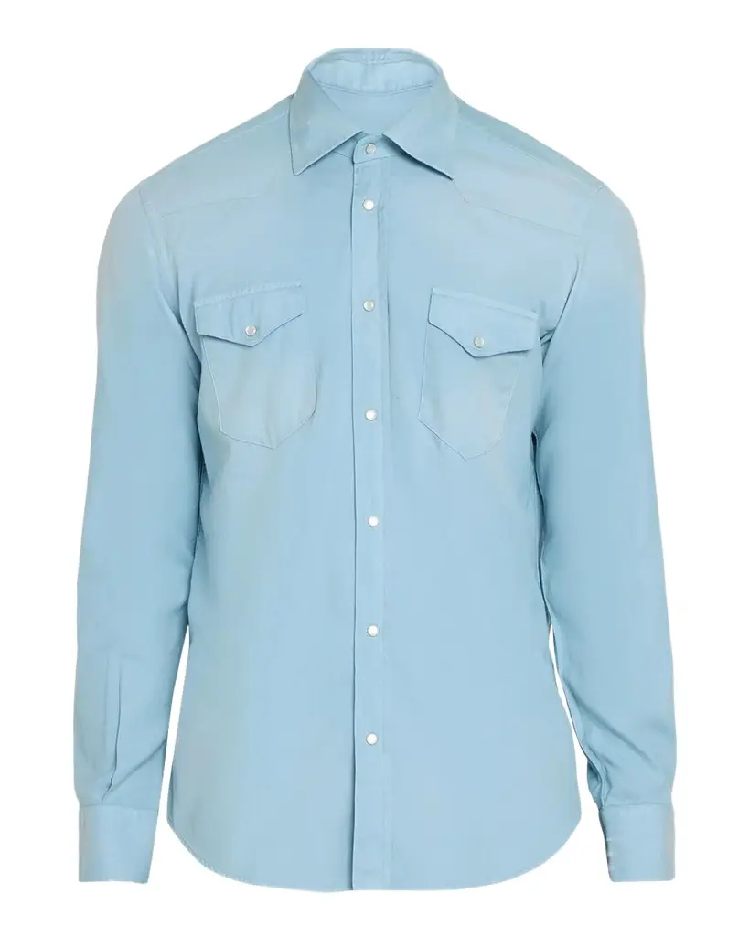 Men's Faded Flannel Western Shirt