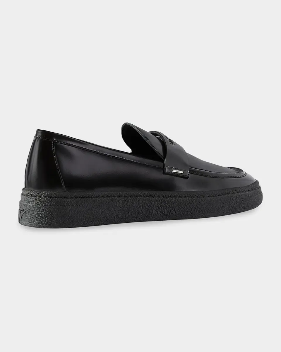 Giuseppe Zanotti Men's Leather Rubber-Sole Penny Loafers | Thumbnail 2