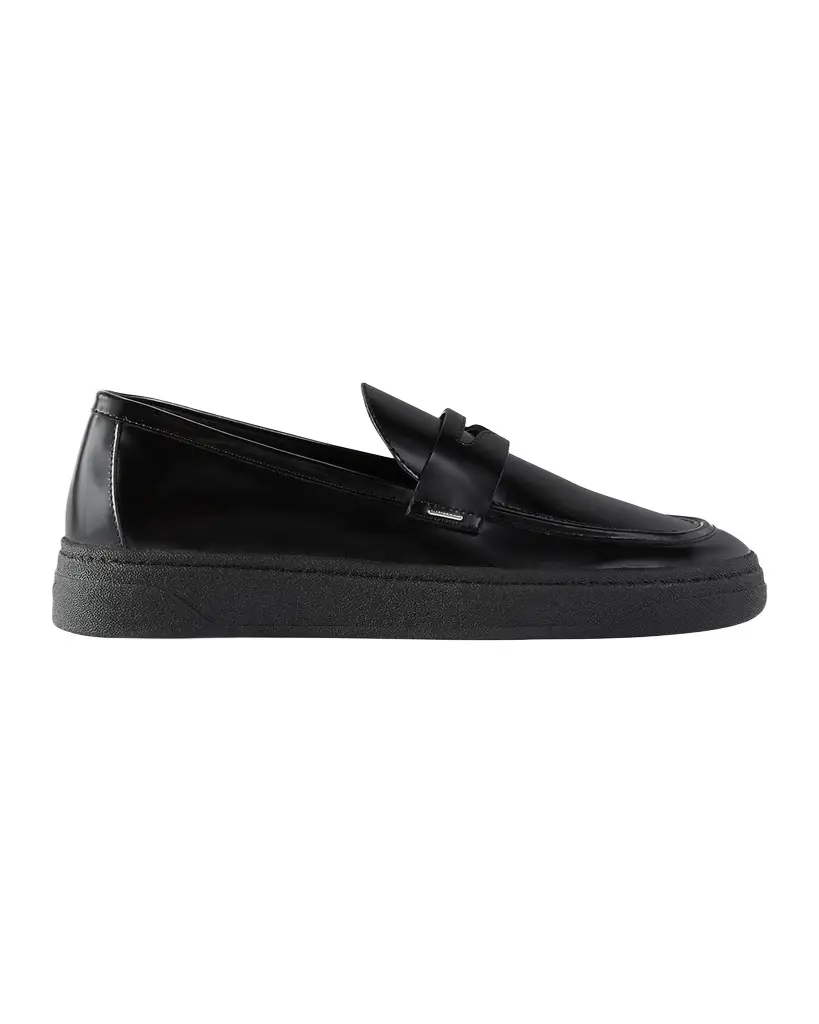 Giuseppe Zanotti Men's Leather Rubber-Sole Penny Loafers