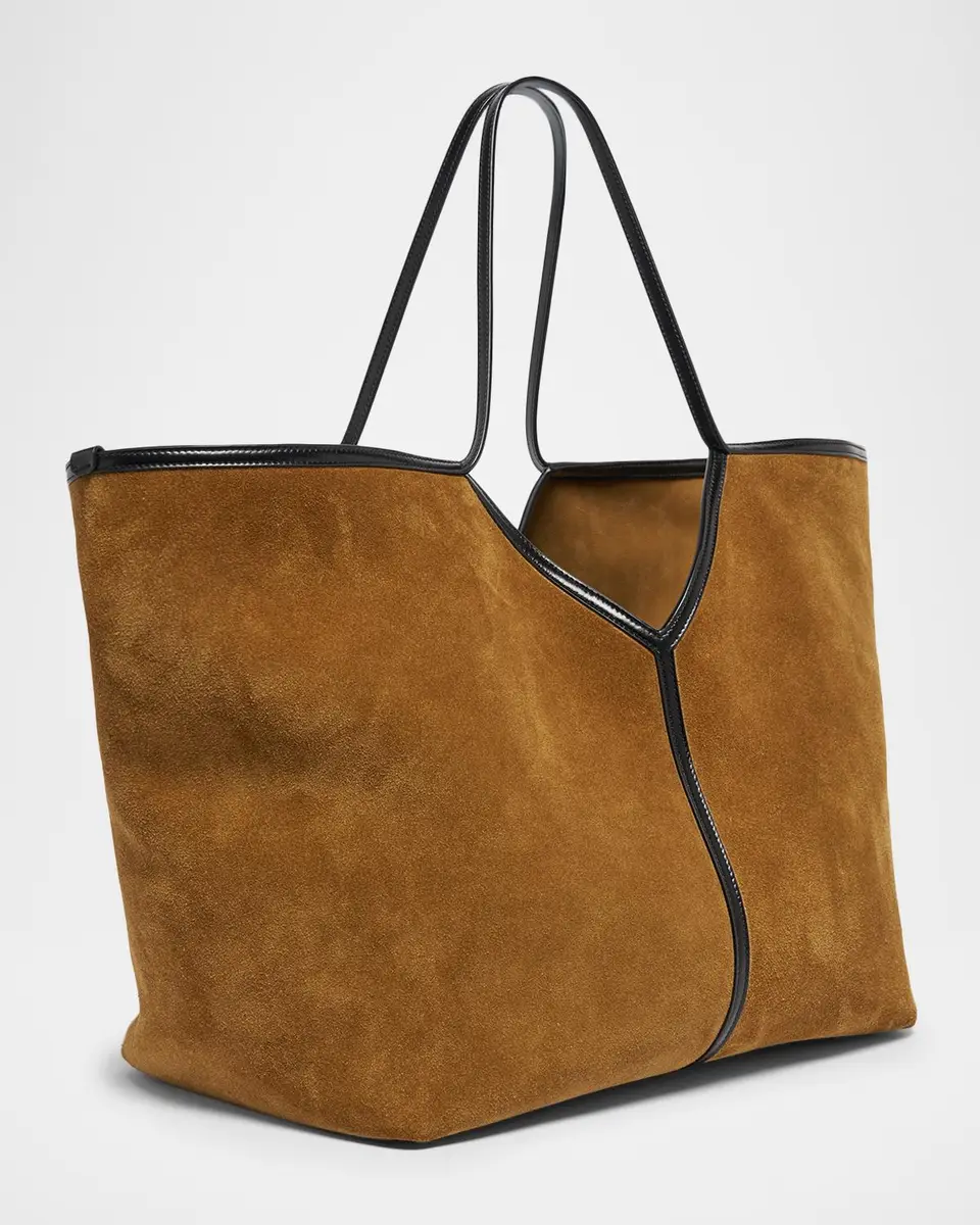 Saint Laurent Y-Stitch Suede Tote Bag | Thumbnail 3 Saint Laurent Y-Stitch Suede Tote Bag | Thumbnail 3