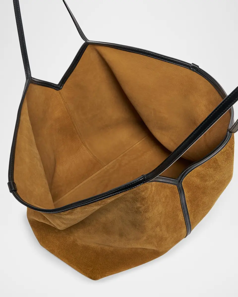 Saint Laurent Y-Stitch Suede Tote Bag | Thumbnail 4 Saint Laurent Y-Stitch Suede Tote Bag | Thumbnail 4