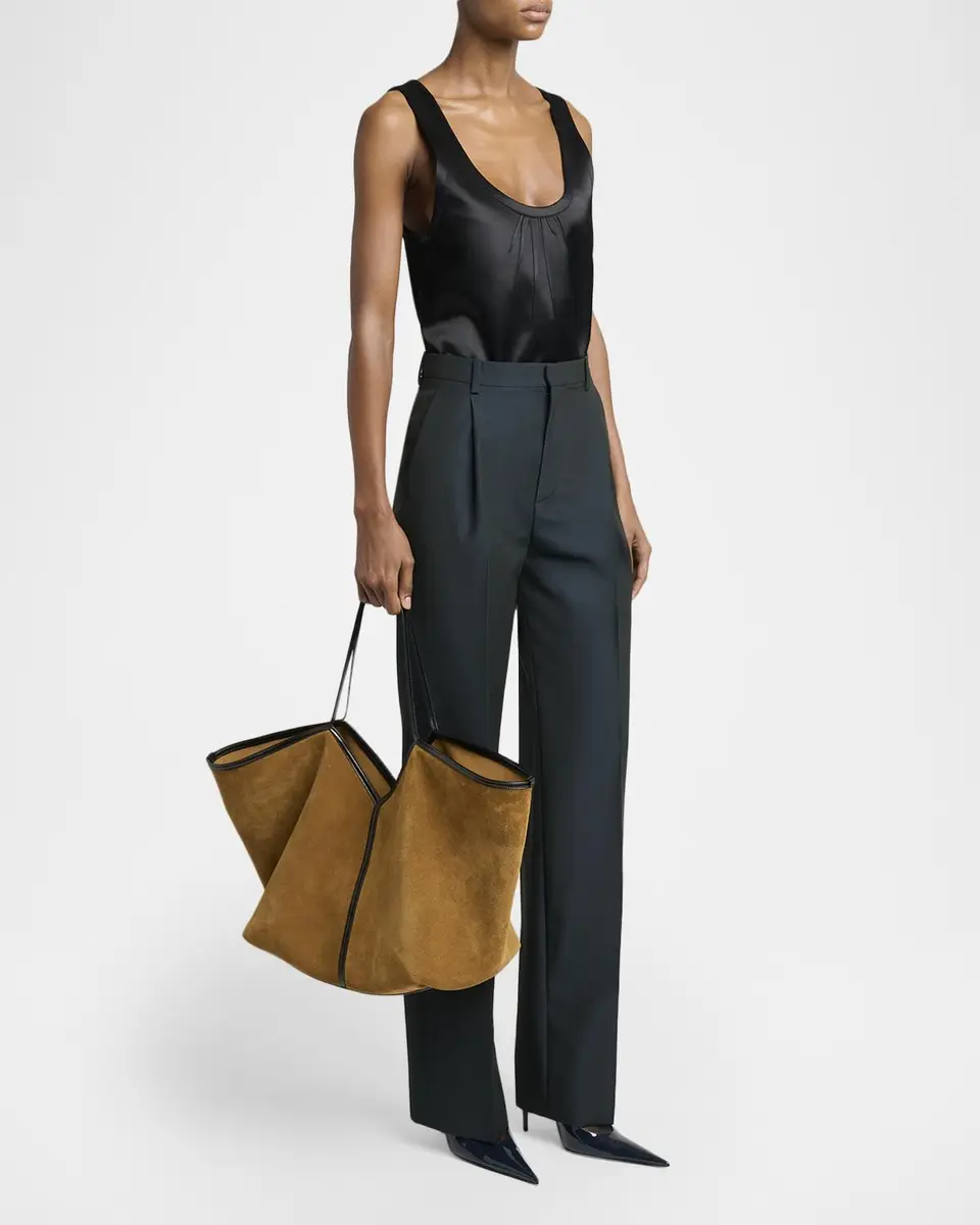 Saint Laurent Y-Stitch Suede Tote Bag | Thumbnail 5 Saint Laurent Y-Stitch Suede Tote Bag | Thumbnail 5