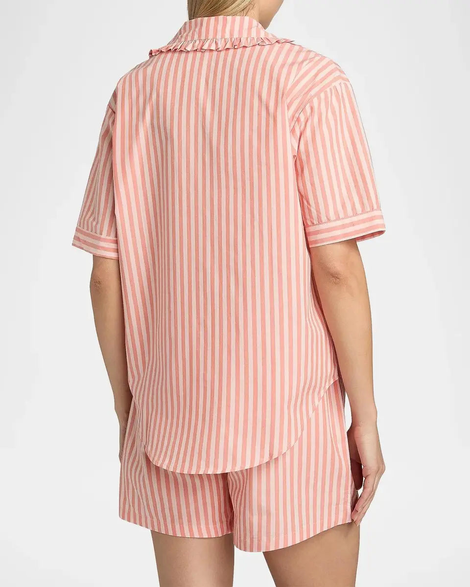 Papinelle Butterscotch Striped Cotton Short Pajamas | Thumbnail 3 Papinelle Butterscotch Striped Cotton Short Pajamas | Thumbnail 3