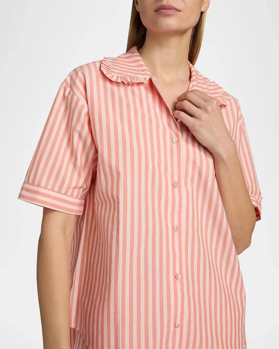 Papinelle Butterscotch Striped Cotton Short Pajamas | Thumbnail 5 Papinelle Butterscotch Striped Cotton Short Pajamas | Thumbnail 5