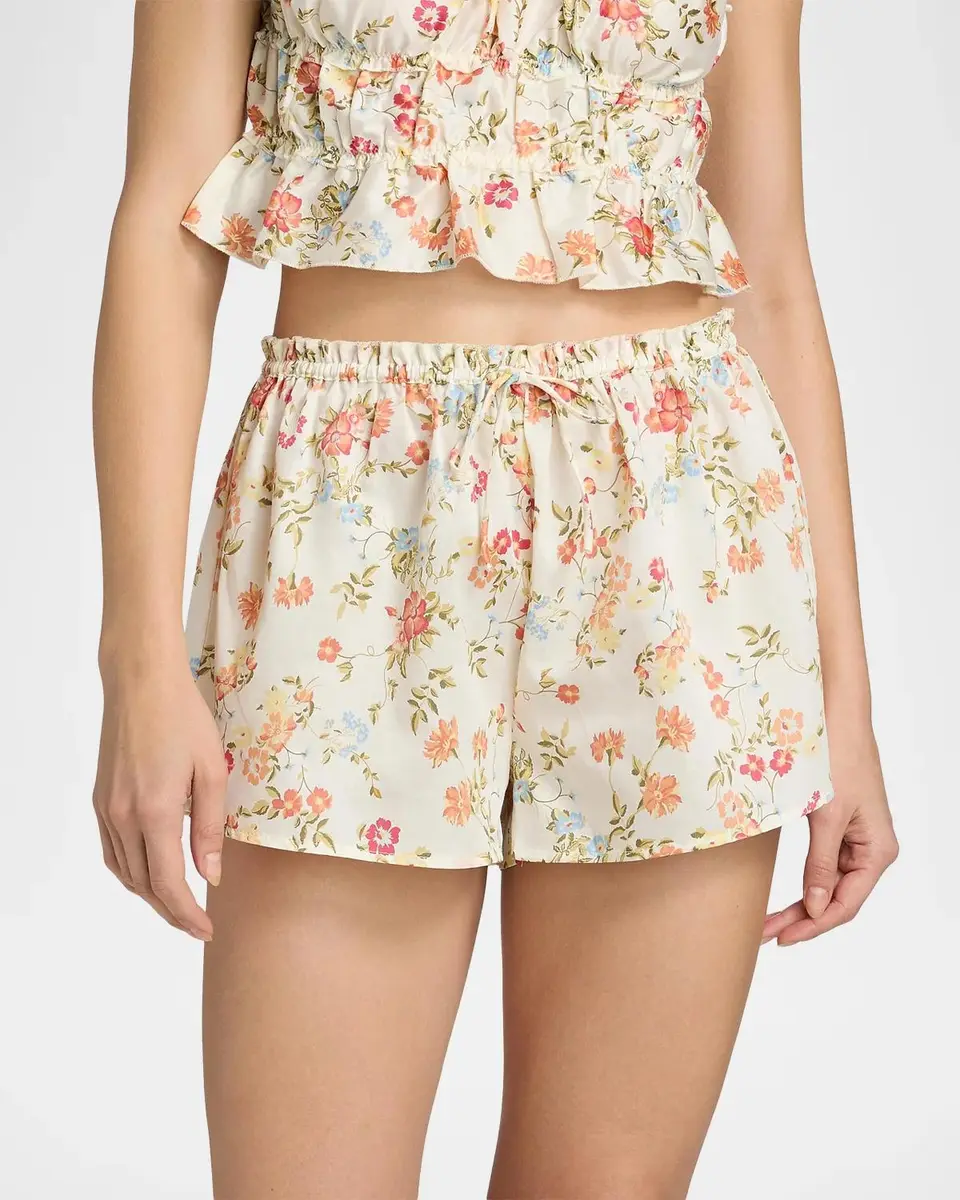 Papinelle Amber Printed Cotton Sateen Shorts | Thumbnail 4 Papinelle Amber Printed Cotton Sateen Shorts | Thumbnail 4