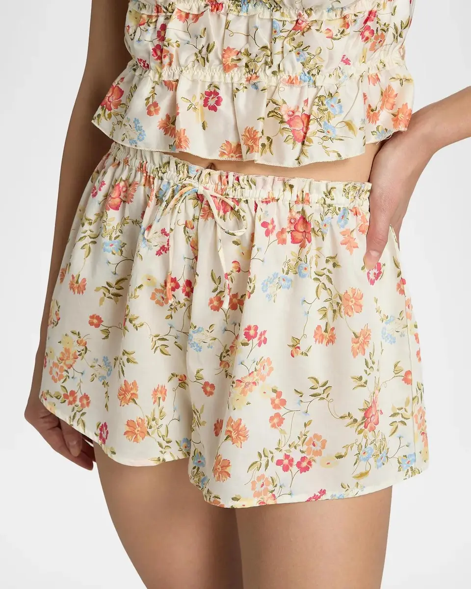 Papinelle Amber Printed Cotton Sateen Shorts | Thumbnail 5 Papinelle Amber Printed Cotton Sateen Shorts | Thumbnail 5