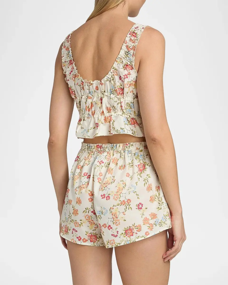 Papinelle Amber Floral Cotton Crop Camisole | Thumbnail 3