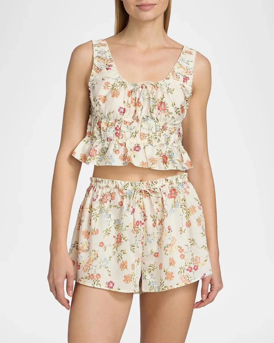 Papinelle Amber Floral Cotton Crop Camisole | Thumbnail 4
