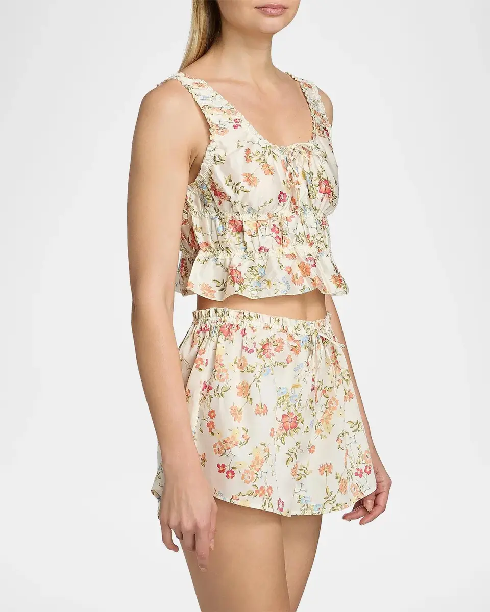 Papinelle Amber Floral Cotton Crop Camisole | Thumbnail 7